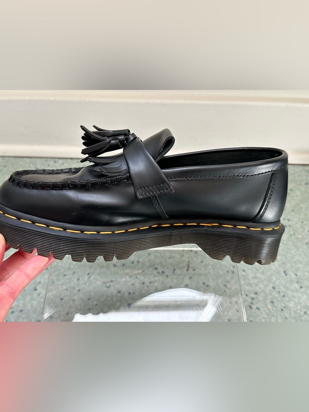 Dr. Martens Adrian Bex - Black Leather Tassel Loafers - Picture 4 of 9